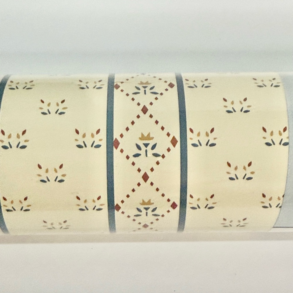 Collins & Aikman Wallcoverings WALLPAPER Stripes & Floral 3121 Dbl Metric Roll